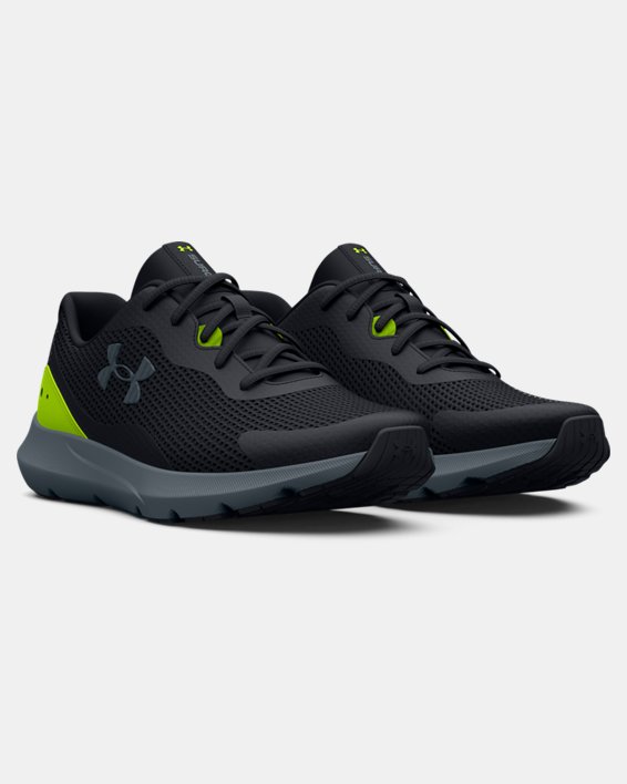 Men's UA Surge 3 Running Shoes in Black image number 3